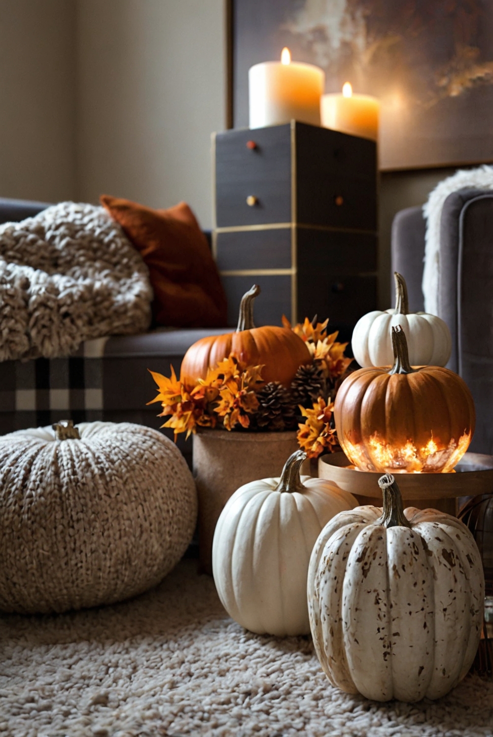 Stunning fall decor living room, Fall home decor ideas, Modern fall decor, Seasonal living room decor, Fall decorating tips