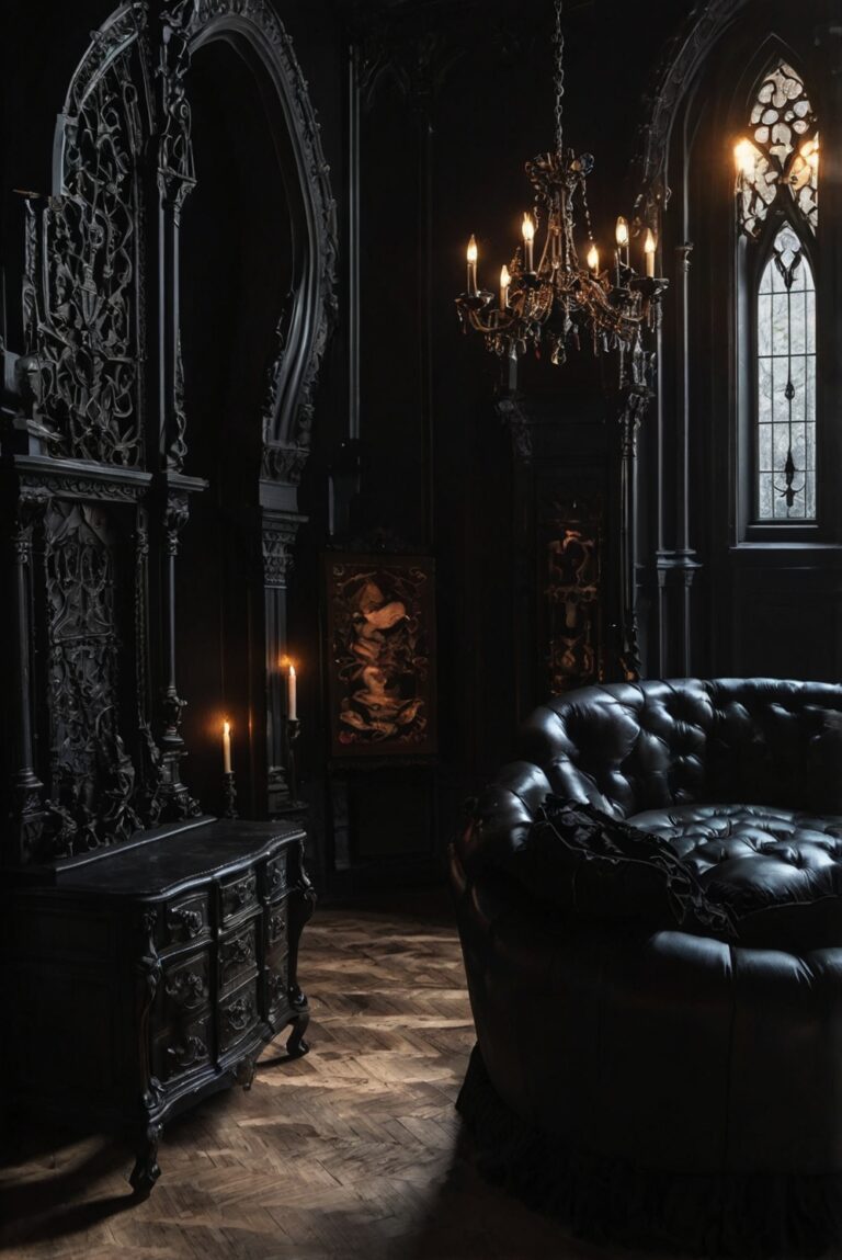 Gothic home decor, Dark home accessories, Haunted house decor, Vintage Gothic furniture, Gothic room decorations