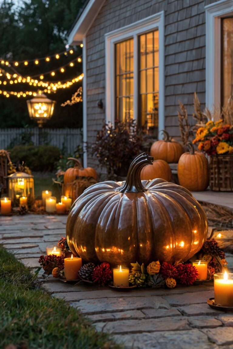 Thanksgiving decoration ideas, Outdoor Thanksgiving decor, Autumn home accents, Festive harvest decor, Seasonal porch styling