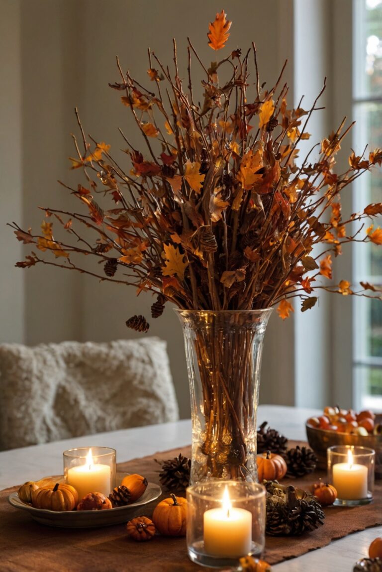 Thanksgiving room decor, Festive home decor, Holiday room accents, Seasonal interior design, Thanksgiving mantel decorations