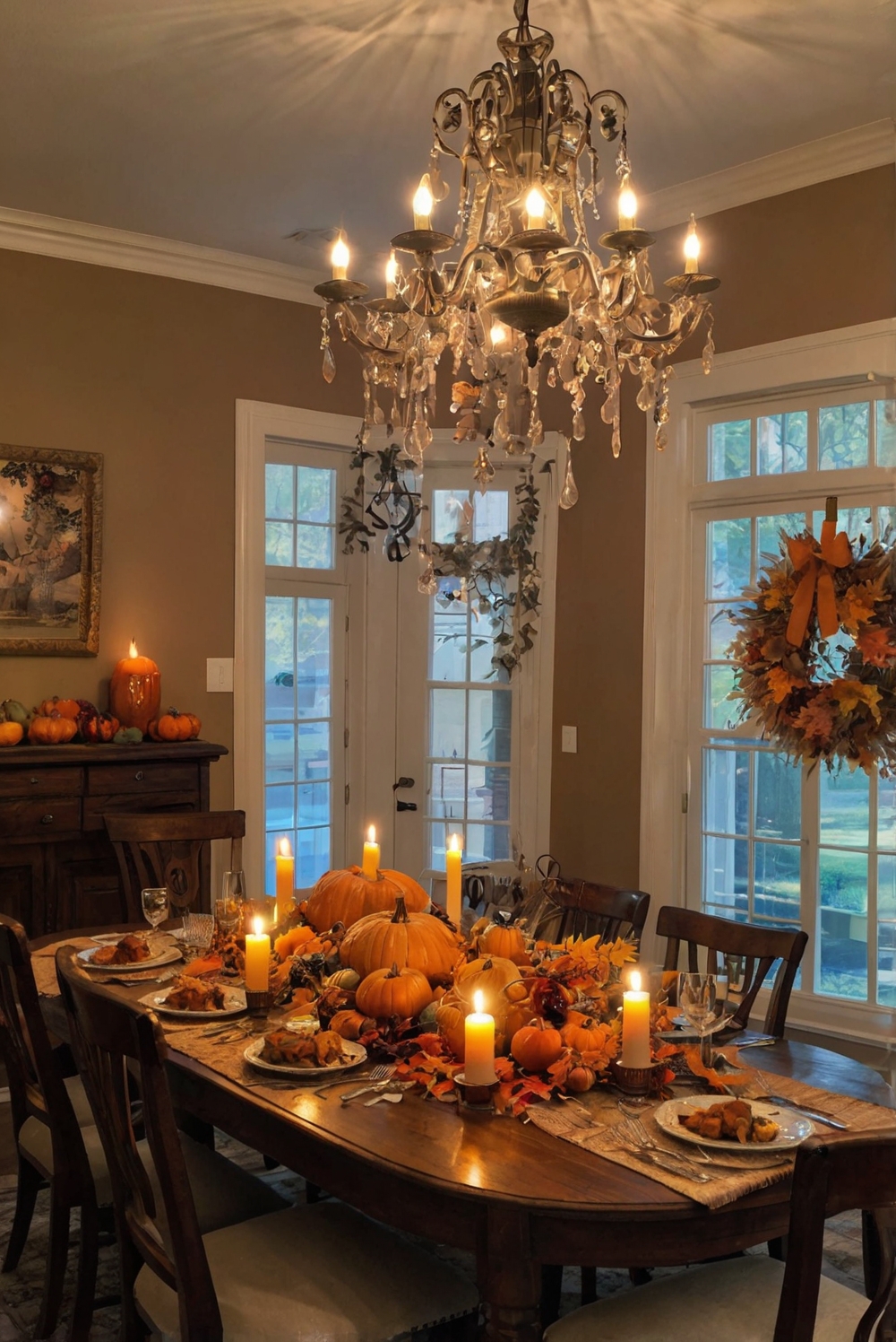 Thanksgiving room decor, chic home decor, elegant interior design, luxurious home accents, stylish room makeover