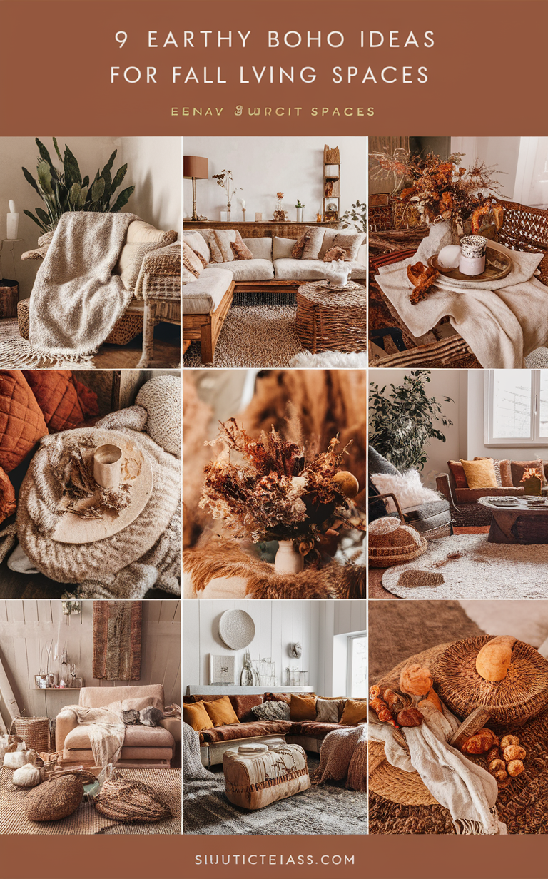 earth tone decor, bohemian chic furniture, natural materials home decor, fall-inspired living room, neutral color palette