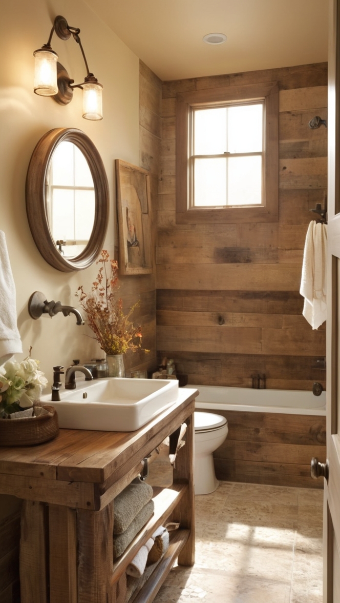 small bathroom renovation, small bathroom design, bathroom makeover, budget bathroom remodel, rustic bathroom ideas