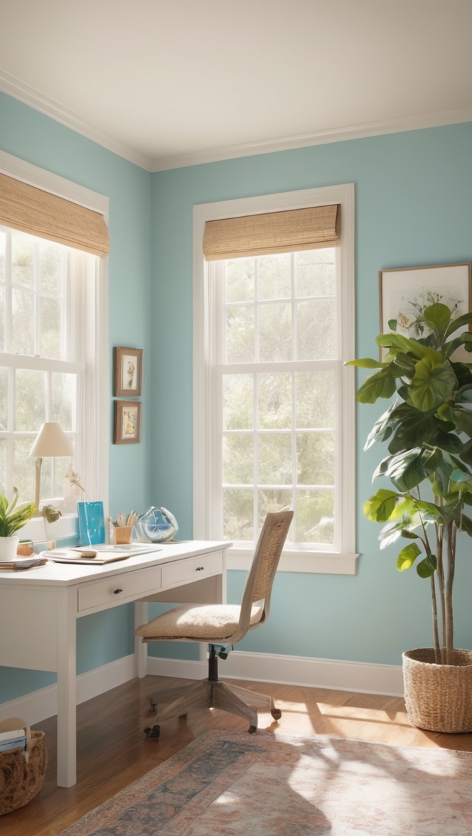 Home office setup, Comfortable workspace, Home office design, Productive workspace, Cozy work environment