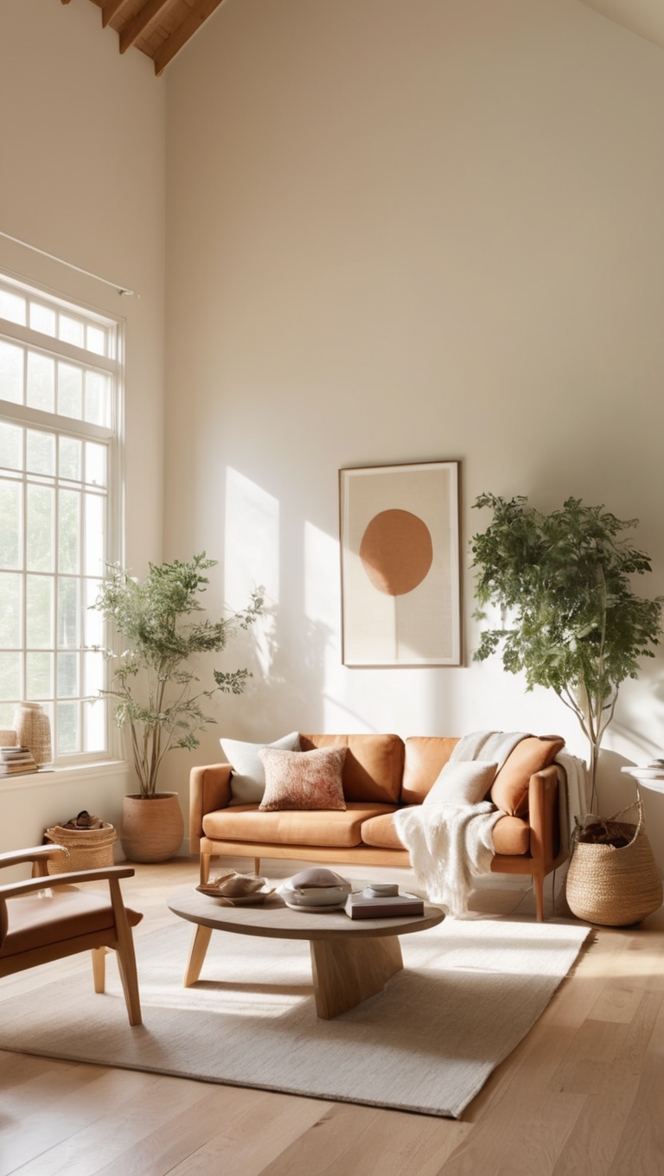 minimalist home decor, rustic living room ideas, simple modern living, natural interior design, contemporary minimalist style