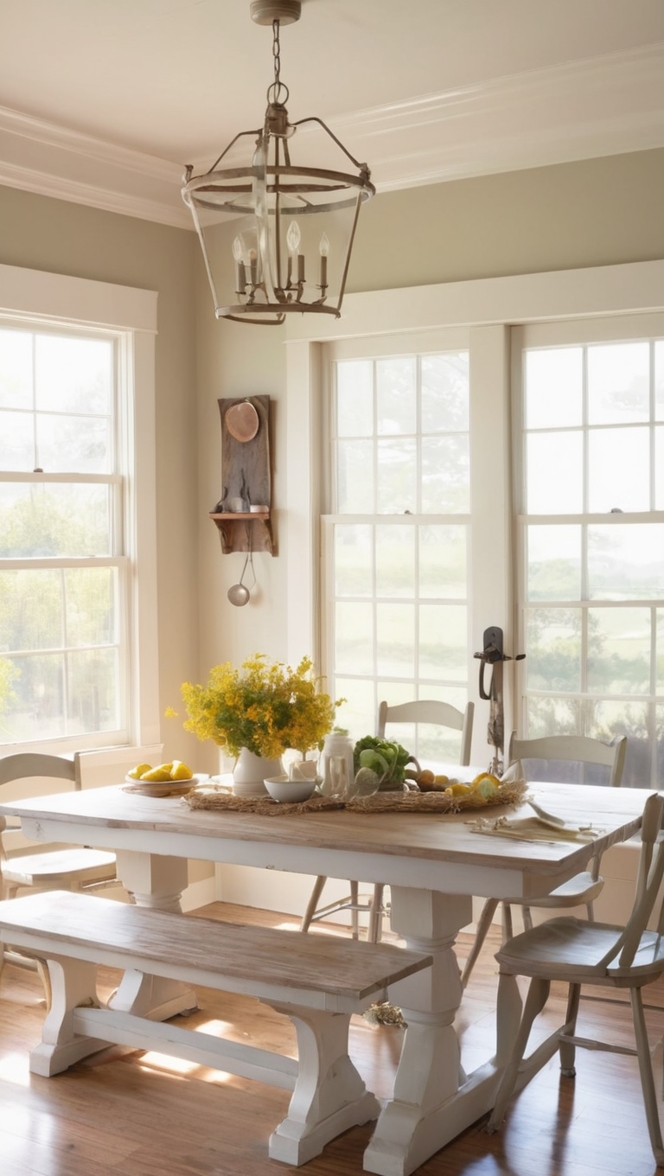 farmhouse kitchen decor, rustic dining table, vintage kitchen furniture, country kitchen table, farmhouse dining room table