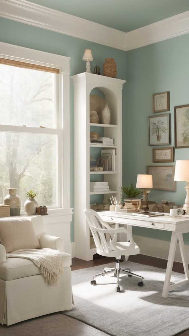 home office decor, modern home office, work from home setup, home office organization, minimalist home office