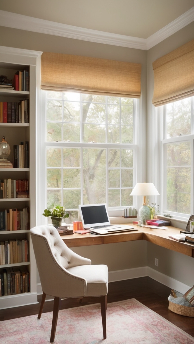 home office design, cozy home office decor, library room ideas, small home office setup, modern home office furniture
