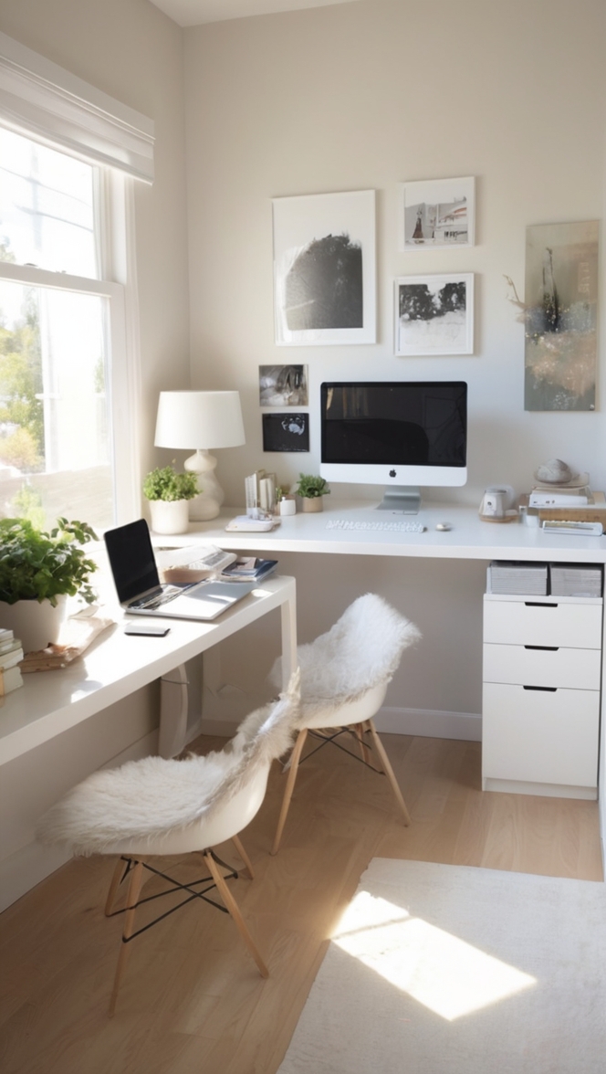 1. Home office elegante 2. Design de home office 3. Móveis para escritório em casa 4. Decoração de home office 5. Ideias para home office