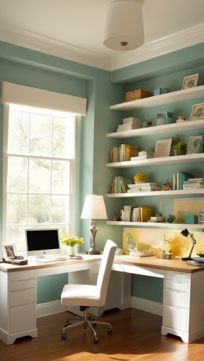 home office paint colors, best home office colors, cozy office colors, office wall paint ideas, modern office wall colors