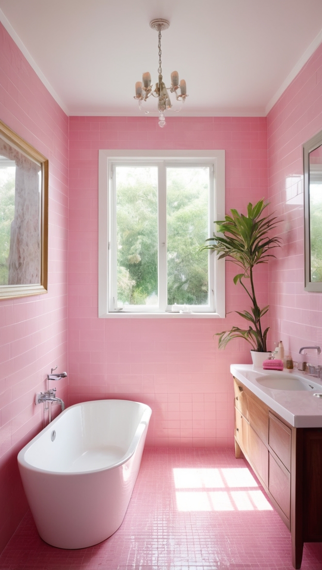 pink tile bathroom, bathroom tiles pink, pink bathroom wall tiles, pink tile for bathroom, pink bathroom tile ideas