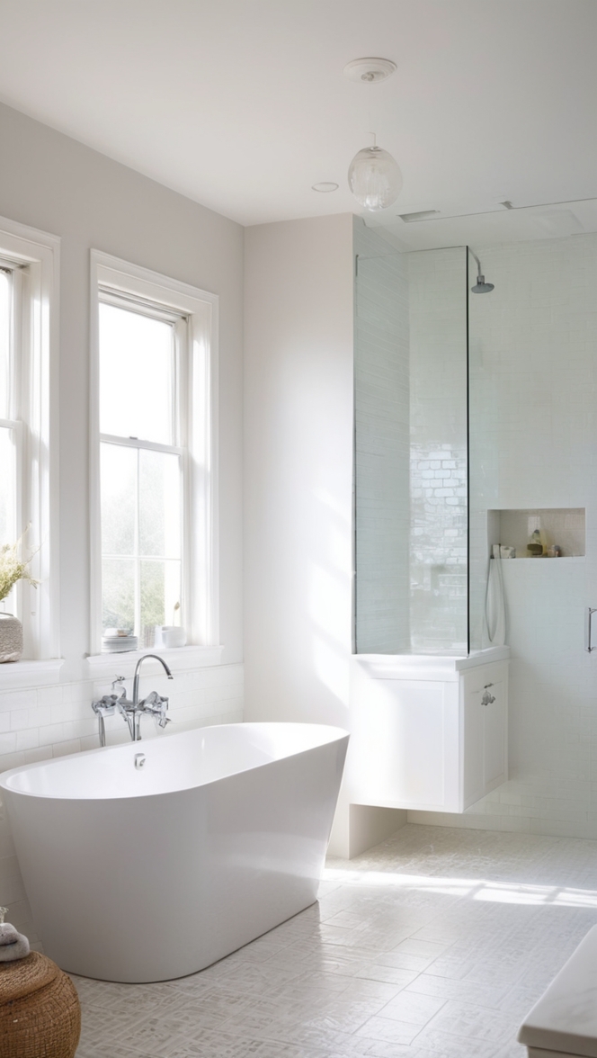 white bathroom tile, bathroom renovation ideas, ceramic wall tiles, modern bathroom design, porcelain bathroom tiles