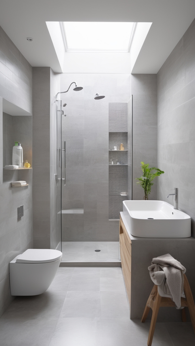 grey bathroom tiles, bathroom flooring options, modern bathroom design, porcelain bathroom tiles, tile installation costs