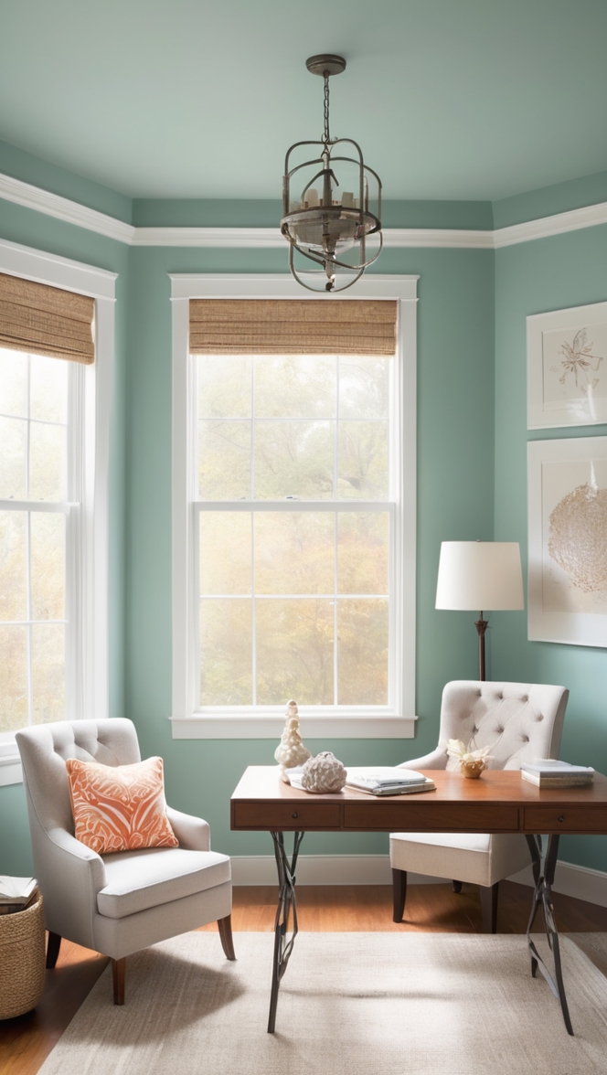 cozy home office, lounge decor, comfortable workspace, office relaxation, work from home oasis