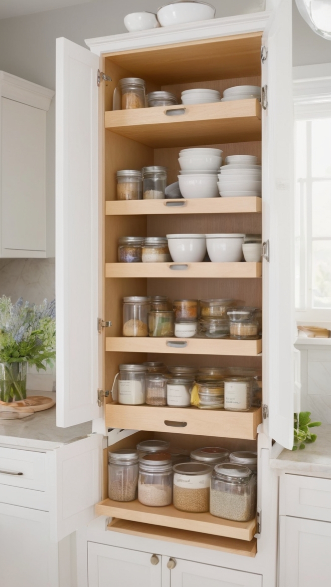 kitchen cabinet storage, organizing kitchen cabinets, kitchen cabinet shelves, cabinet organization ideas, pantry organization