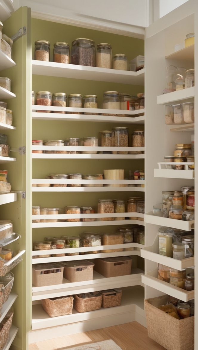 kitchen organization, pantry storage solutions, kitchen cabinet organizers, pantry organization ideas, kitchen pantry organization