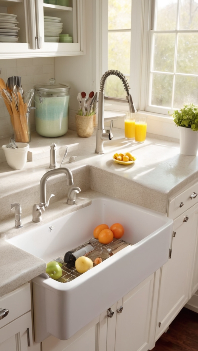 kitchen organization, sink storage solutions, tidy kitchen ideas, organized sink space, countertop organization