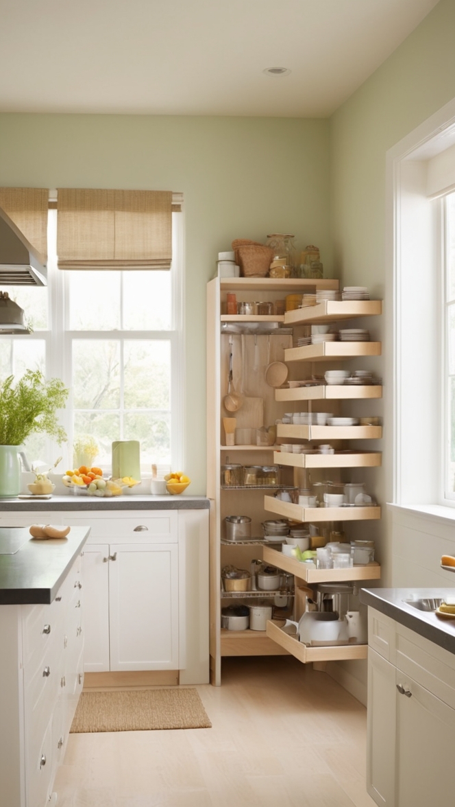 kitchen organization, pantry storage, cabinet organizers, declutter kitchen, utensil storage