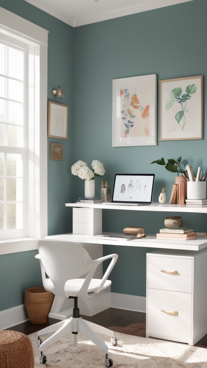 home office design, small office ideas, work from home tips, office organization, desk setup