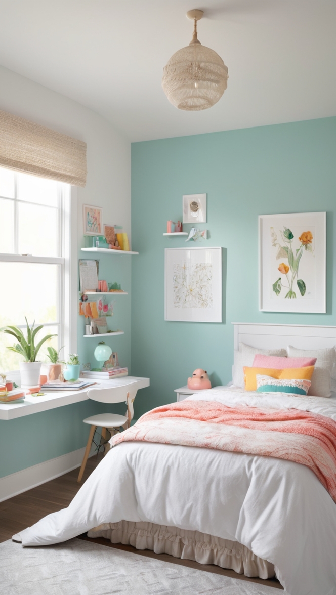 bedroom decor, teen room, space-saving ideas, wall decorations, furniture arrangement