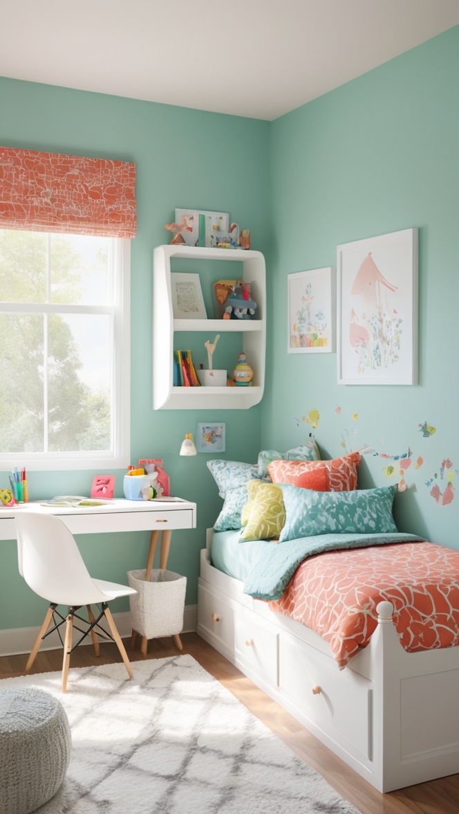 kids bedroom design, small bedroom layout, children room decor, space saving ideas, cozy kids room
