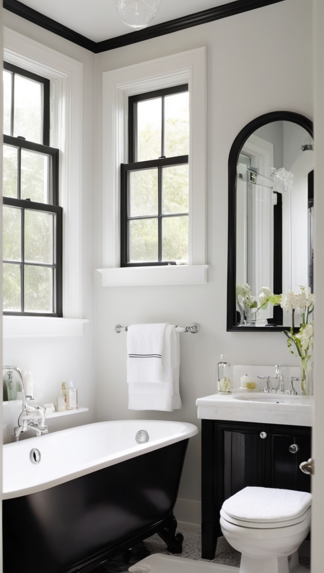 black and white bathroom designs, small black and white bathroom, black and white bathroom decor, small bathroom ideas black and white, black and white bathroom tiles