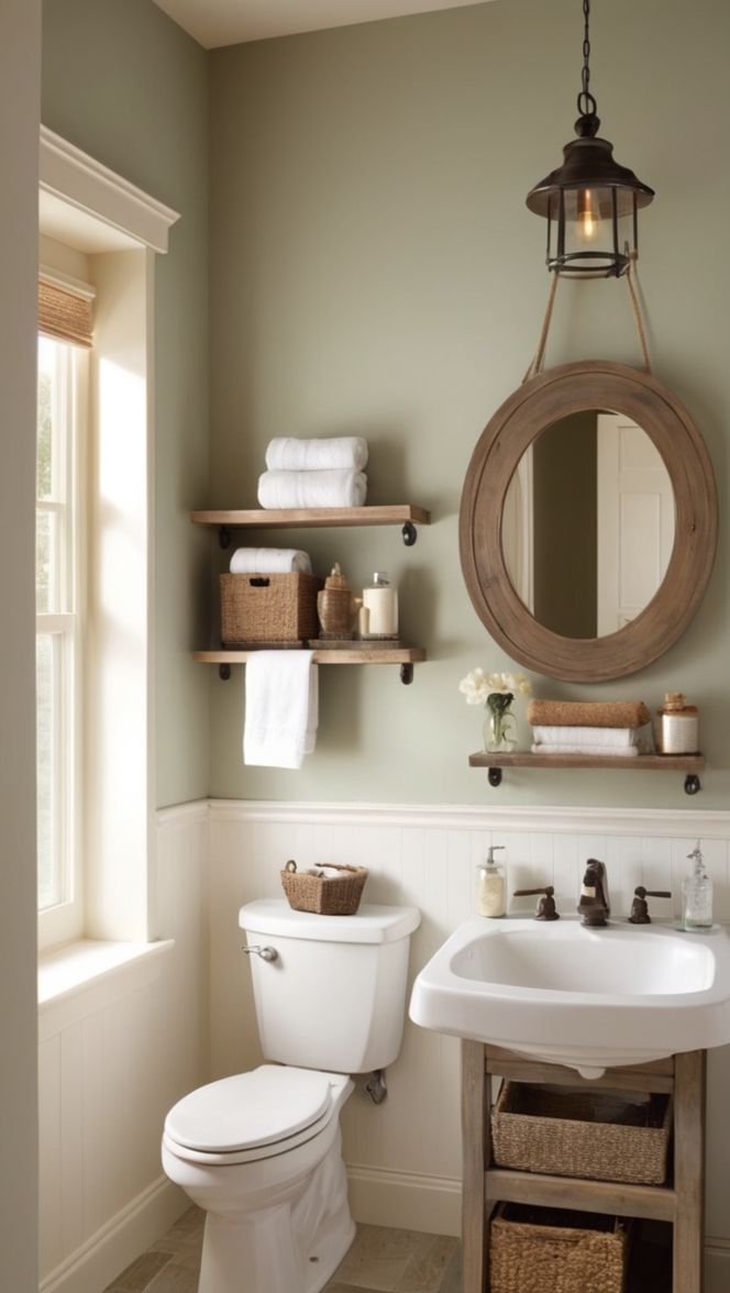 bathroom remodel ideas, farmhouse bathroom ideas, rustic bathroom decor, vintage bathroom design, modern farmhouse bathroom