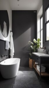 dark, aesthetic, bathroom, design, moody